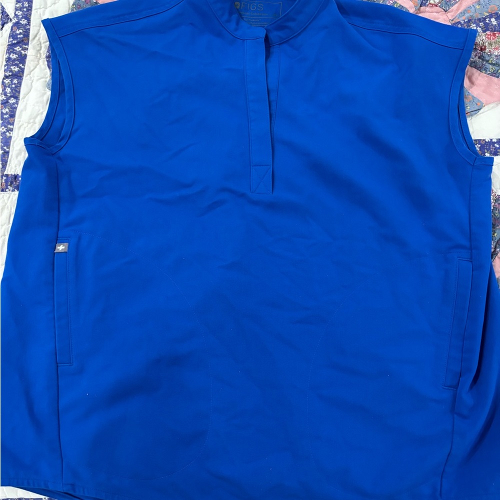 Figs Womens Rafaela Royal Blue Top